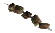 Food bits on a stick