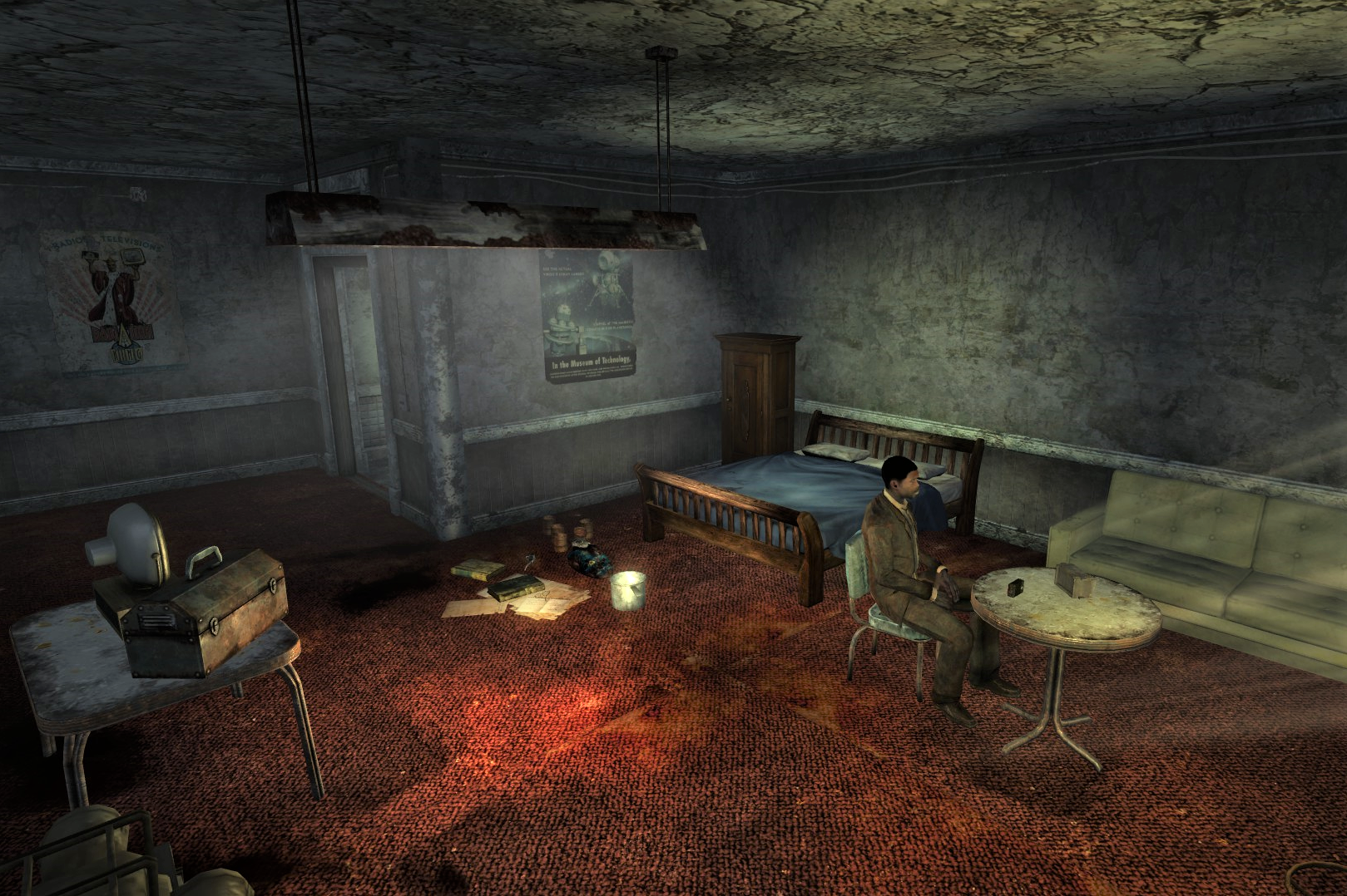 Комната из Fallout. Fallout спальня Барак. Fallout спальня на нескольких человек. Dino Dee-Lite Motel Room overhaul.