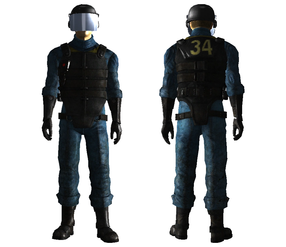 Vault 34 security armor Fallout Wiki FANDOM powered by Wikia