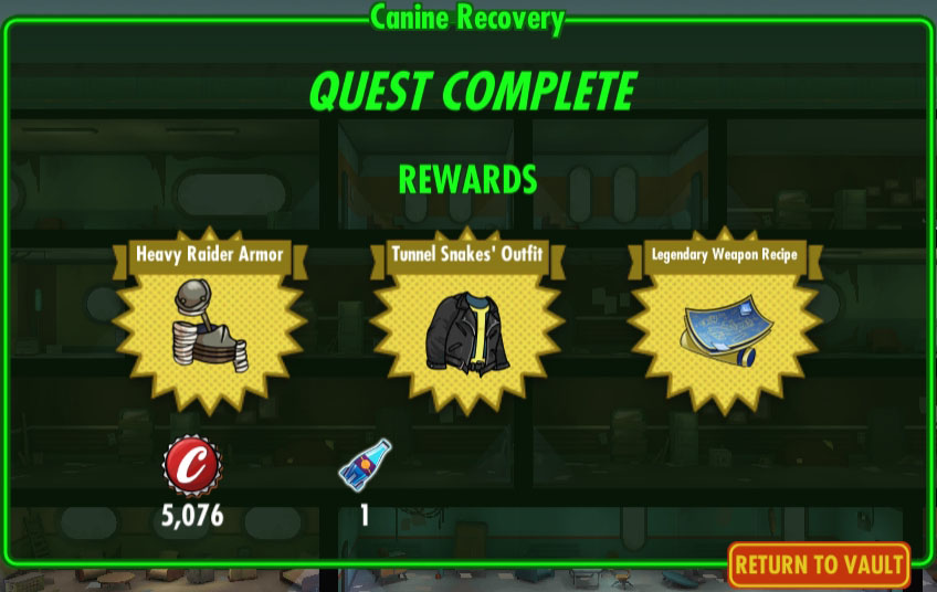 fallout 3 steel ingot rewards
