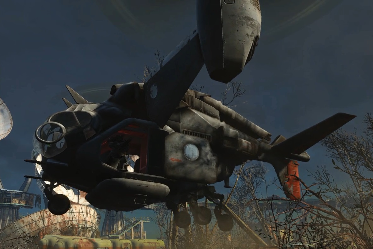 Мод транспорт винтокрыл пчела vertibird pchela для fallout 4