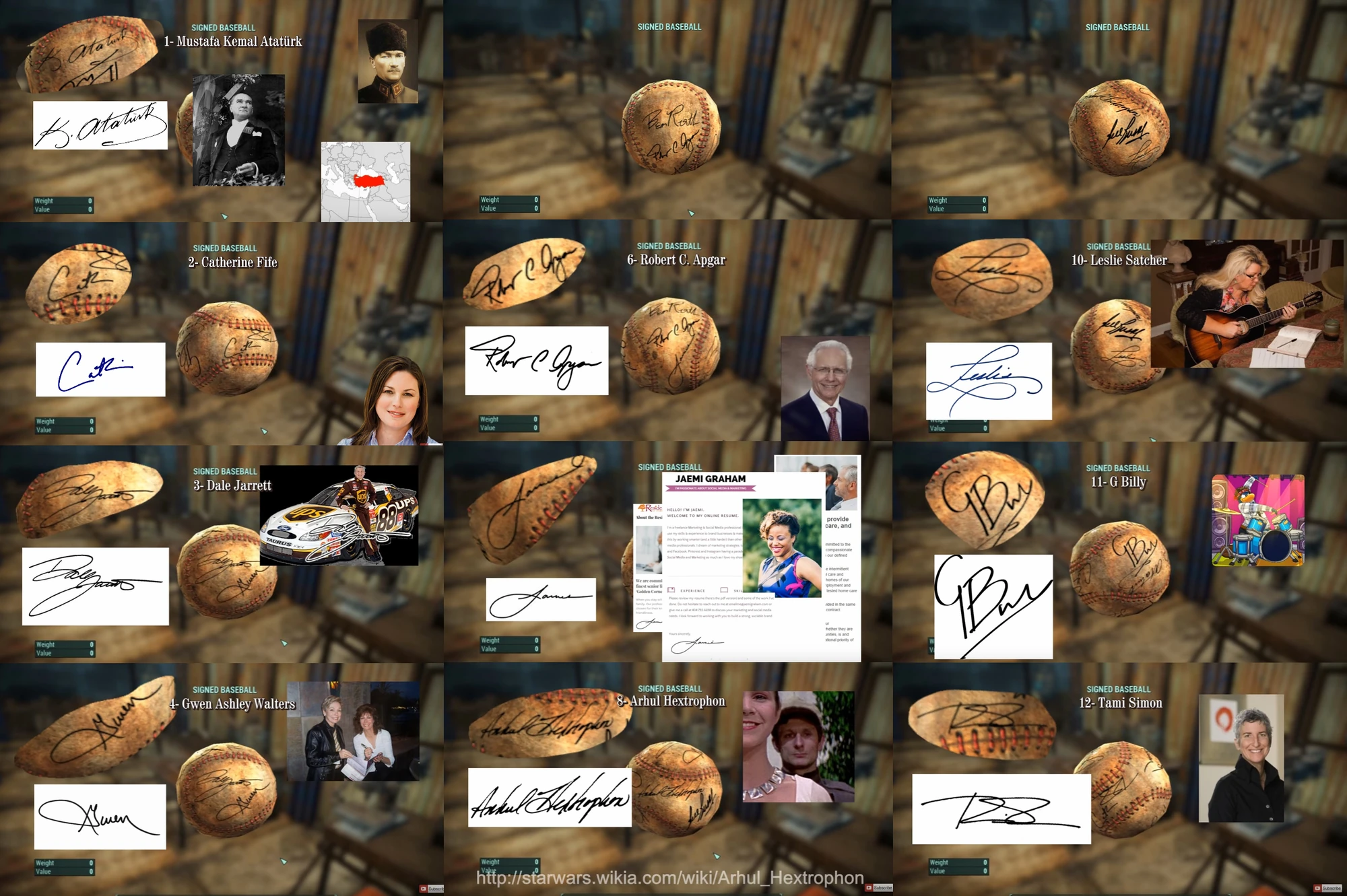 Signed baseball Fallout Wiki FANDOM powered by Wikia