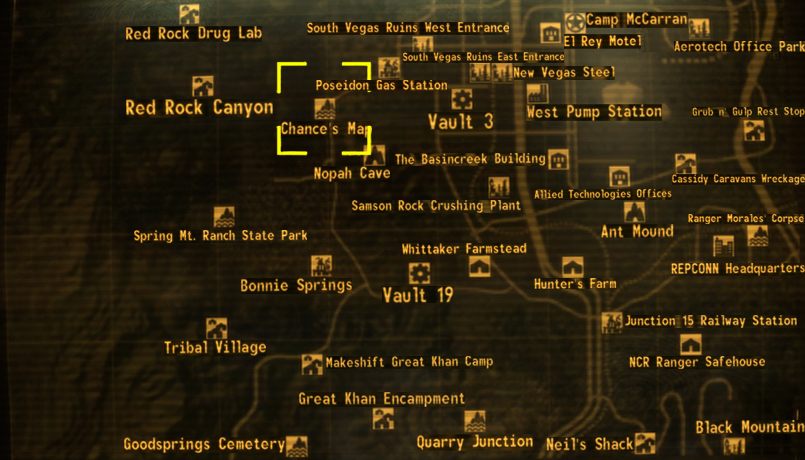 fallout new vegas mapa Chance's map | Fallout Wiki | FANDOM powered by Wikia fallout new vegas mapa