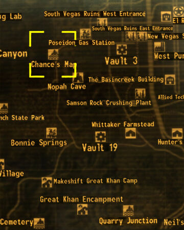 Fallout New Vegas Vault Locations Map