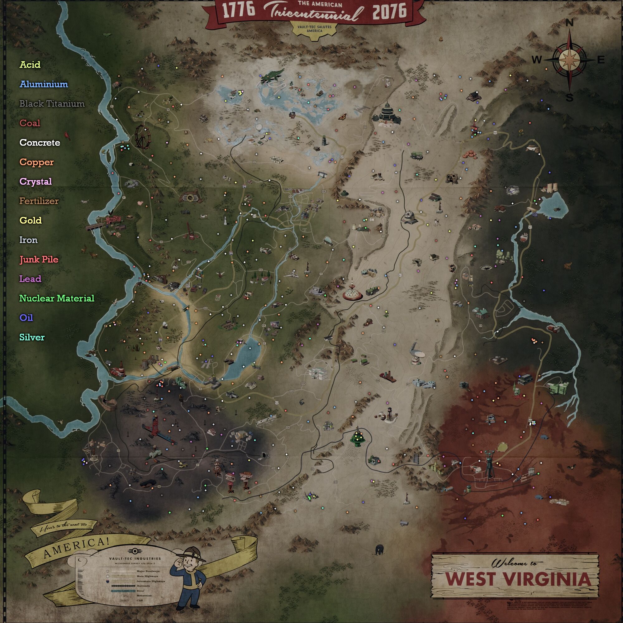 Resouces map Fallout 76 Wiki Fandom