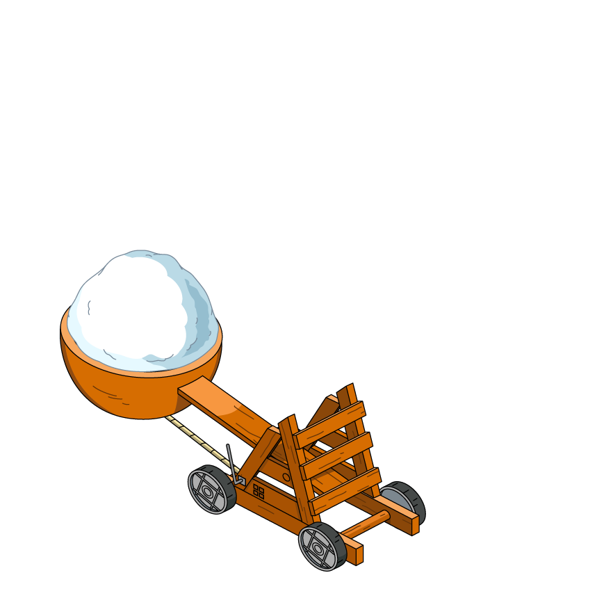 Image result for catapult snow ball