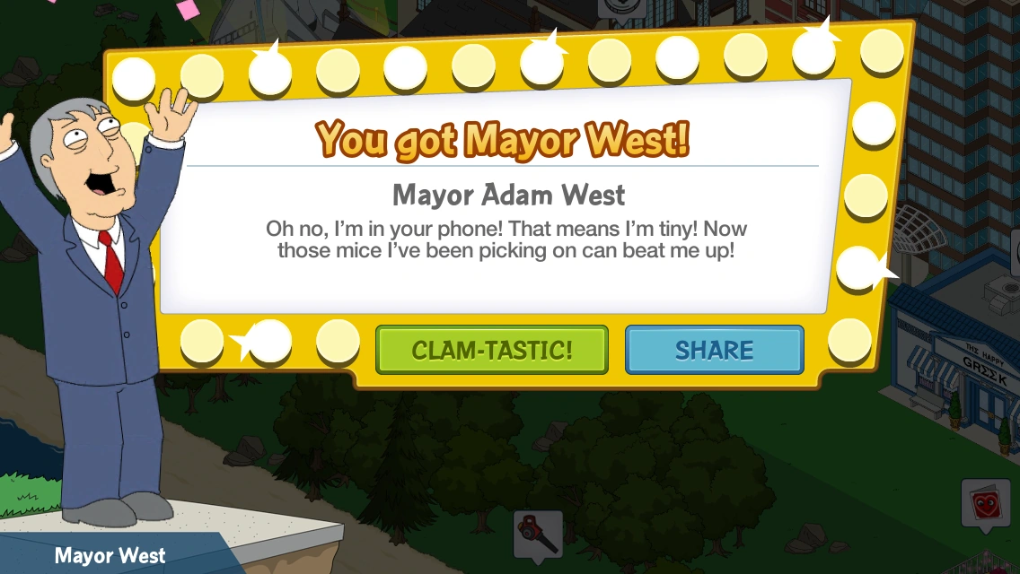 Mayor West Family Guy The Quest for Stuff Wiki FANDOM powered by Wikia