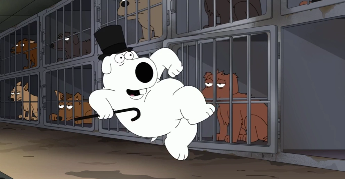 dead dog walking family guy