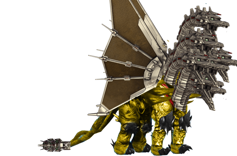 Super Dragon Hyper Kiezer Death Mecha King Ghidorah Fan Made