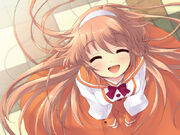 Anime girl really happy
