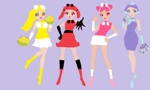 Oricorio Precure Official Group Pose