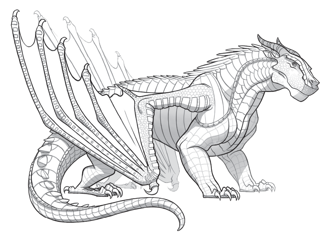 Slitherwing Dragon Coloring Page - 100+ SVG File for Cricut
