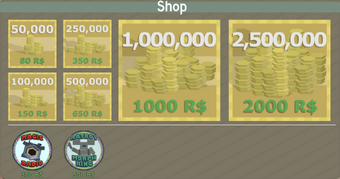 Robux Shop Fantastic Frontier Roblox Wiki Fandom - how much is 1 million robux in usd