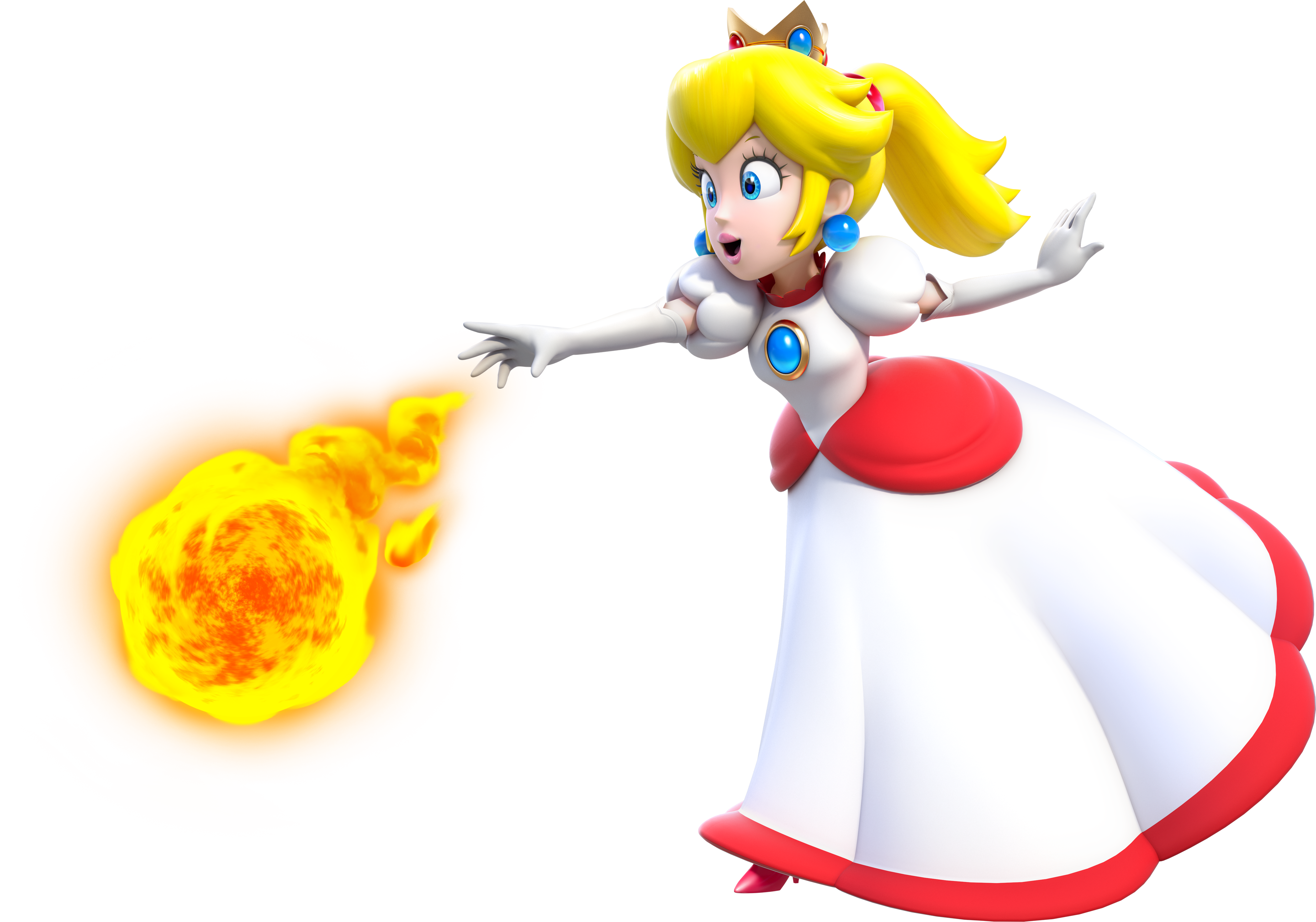 Fire Princess Peach Artwork Super Mario 3D World