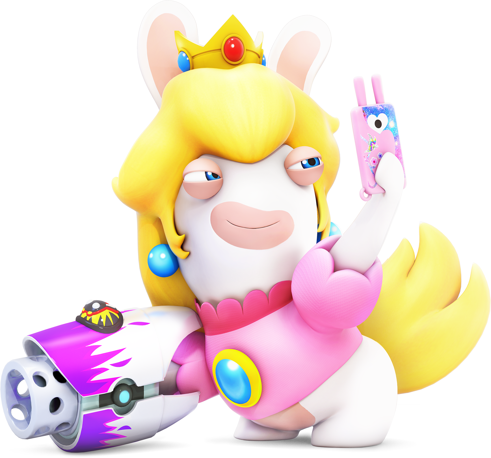 rabbid peach plush