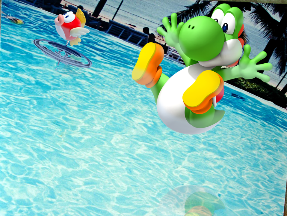 mario pool float