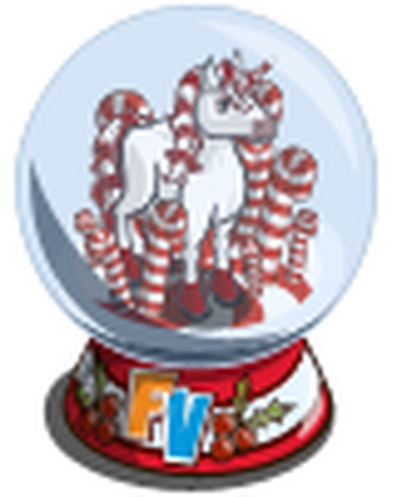Candy Cane Unicorn Snow Globe Farmville Wiki Fandom