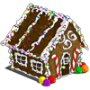 Winter gingerbread home