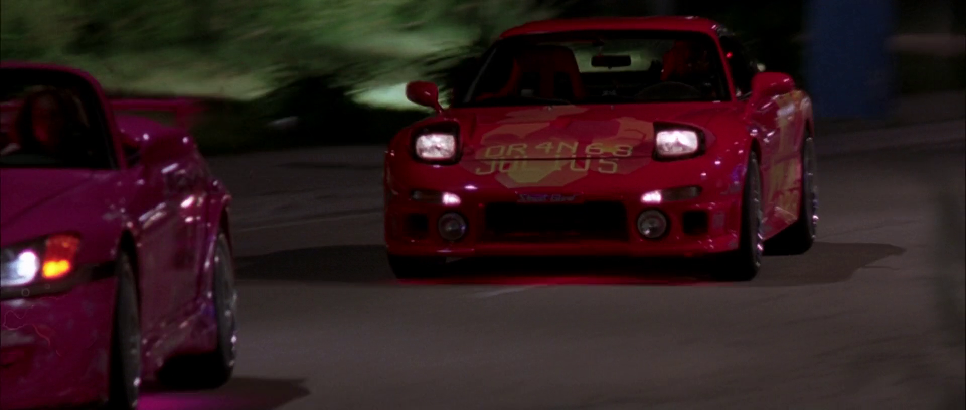 fast and furious orange and black car