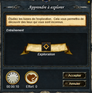 Apprendre explorer tache