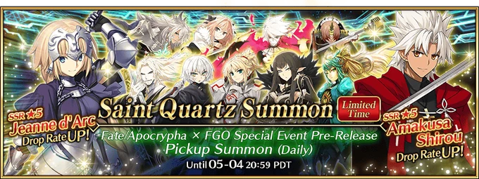 Fate/Apocrypha Event Pre-Release Campaign (US) | Fate/Grand Order Wikia ...
