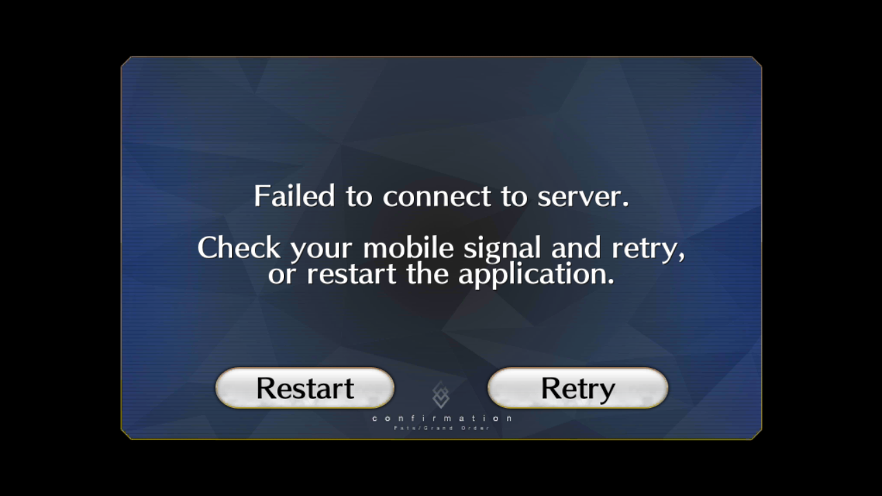 Failed to connect retrying. Connection failed.