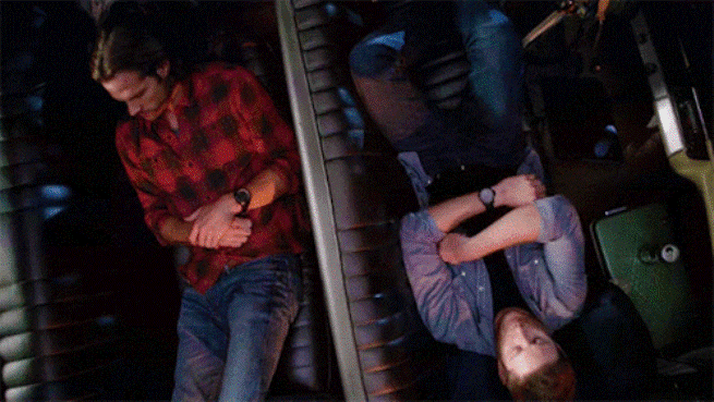 Supernatural Sam and Dean Sleeping in the Chevrolet Impala