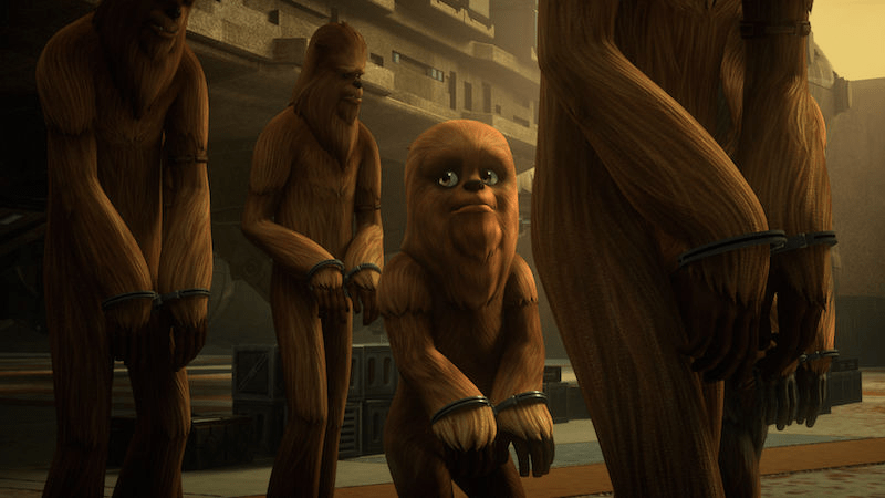 Star Wars Rebels wookiees being marched off in handcuffs