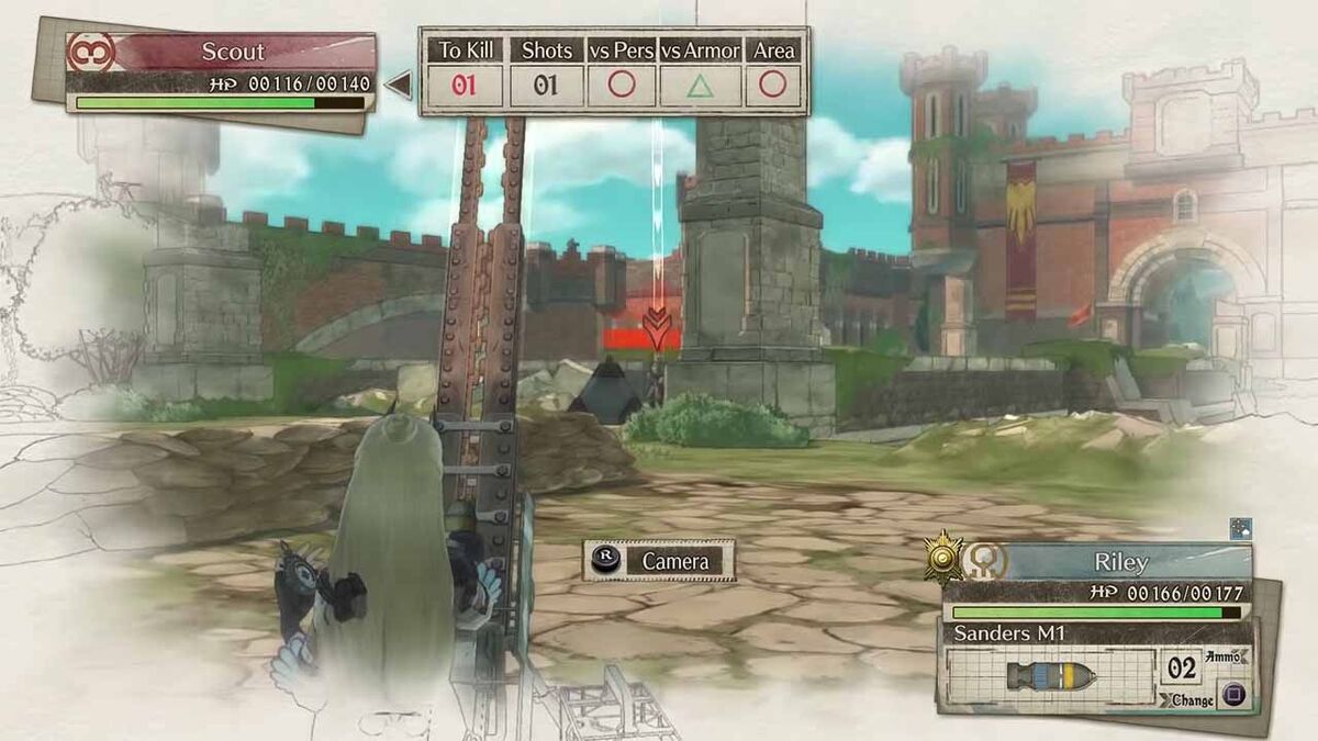 Grenadier class firing mortar in Valkyria Chronicles 4
