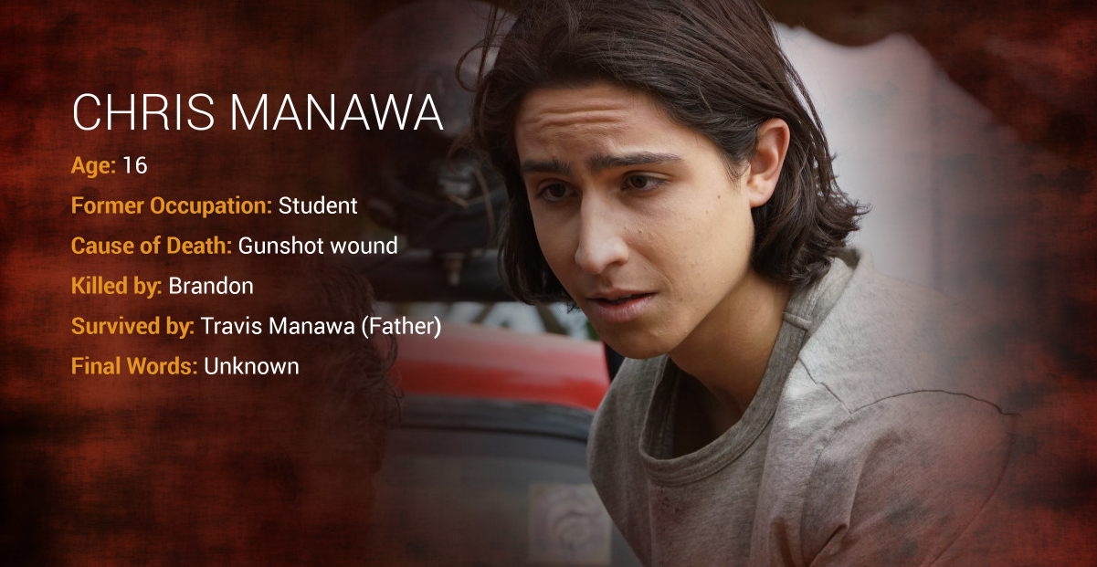 Image Chris Manawa Death.PNG Fear the Walking Dead Wiki FANDOM powered by Wikia
