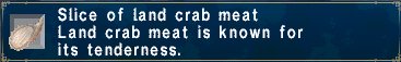 Land crab meat