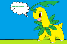 Bayleef loves ash by pikachuwatch-d4hsspu