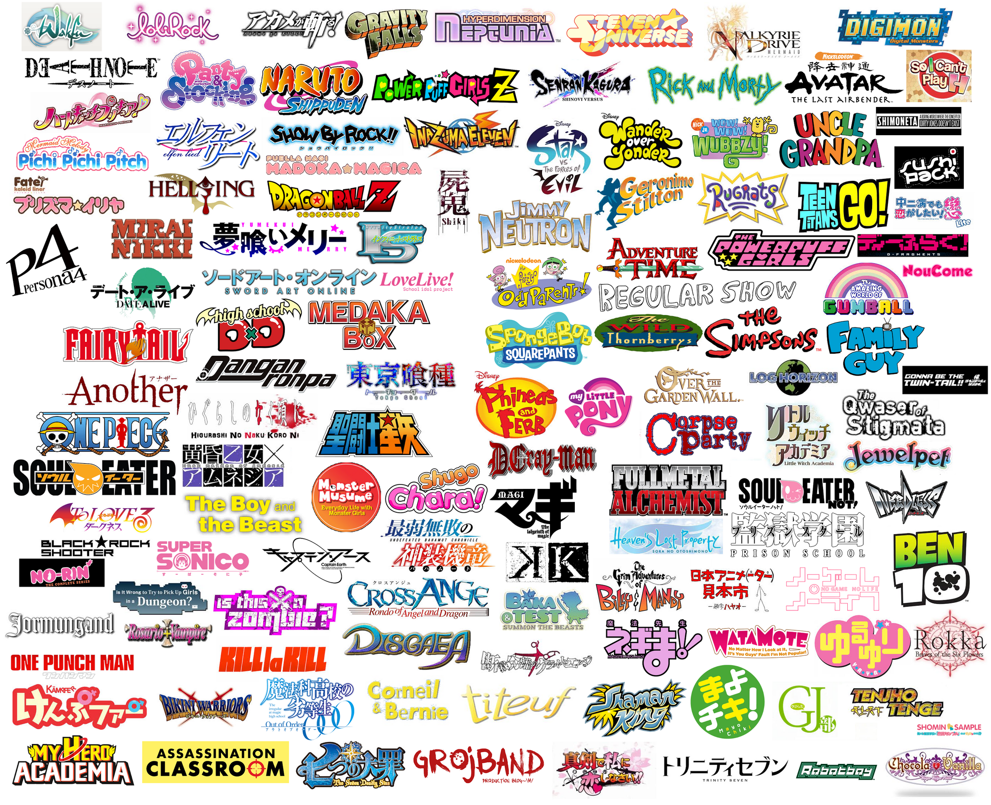 User blog:StanFord85/Franchises of Cartoon + Anime ! | Crossover Wiki ...