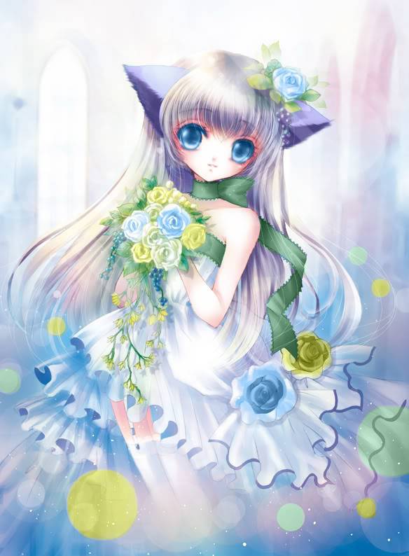 24+ Anime Kawaii Girl Cat Background