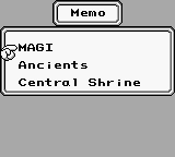 FFLII Memo Menu