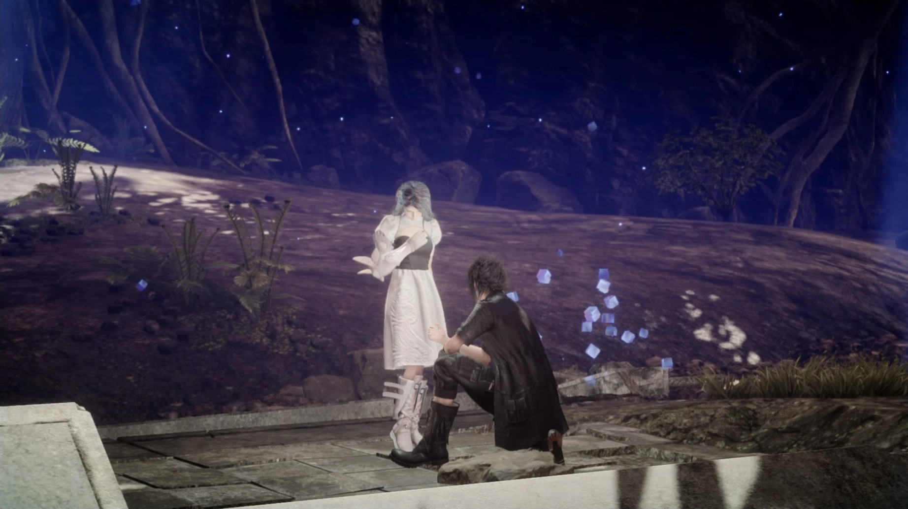 Image Noctis heals Sarah in Close Encounter witg the Terra Kind in FFXV.png Final Fantasy