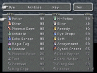 FFIX Item Menu 1