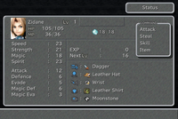 FFIX Status Screen 1