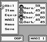 FFLII Menu