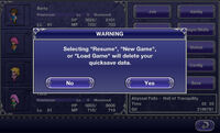 FFV iOS Quicksave Menu