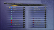 FFX Items Menu PS3