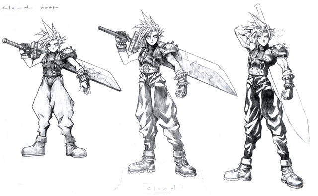 File:Cloud Strife Sketch.png