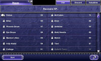 FFV iOS Item Menu