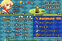FFTA Equip Menu