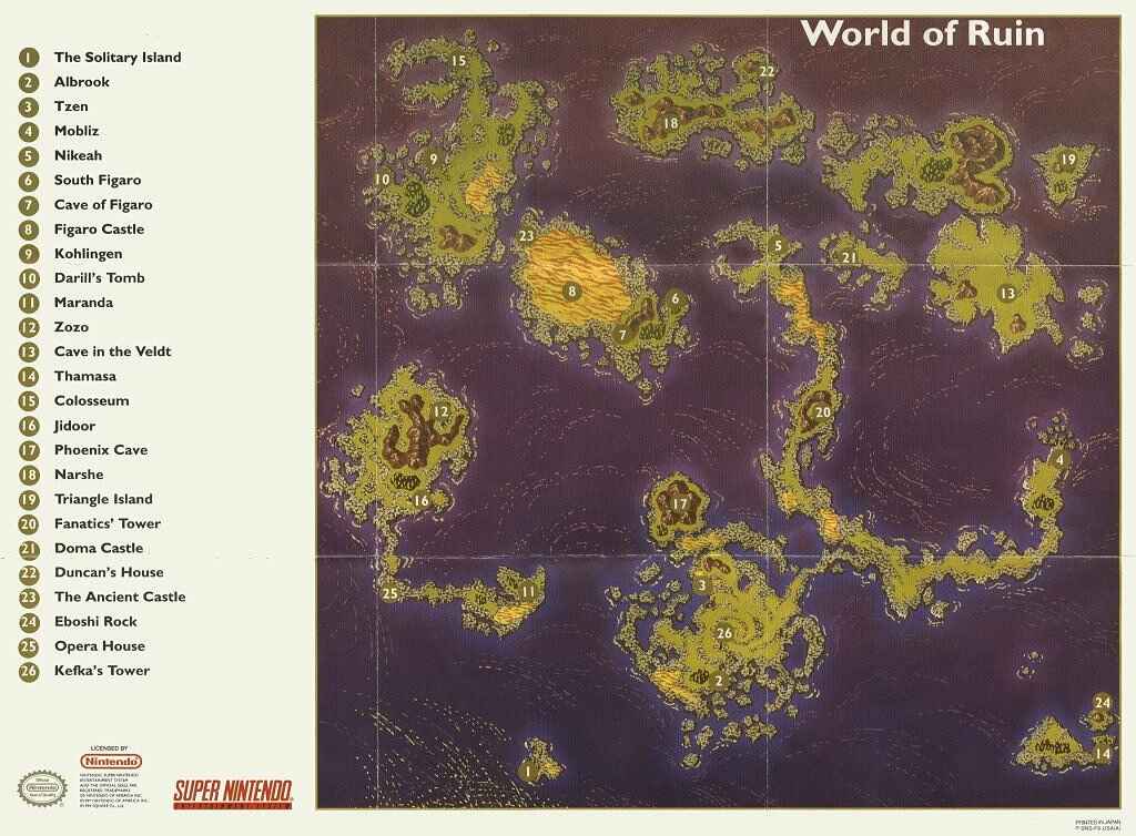 world of ruin map World Of Ruin Final Fantasy Vi Final Fantasy Wiki Fandom