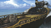 White seed ship deck