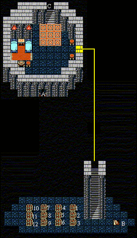 File:FFIII NES - Saronia Castle main tower first floor.gif