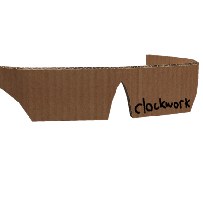 Catalog Recycled Cardboard Clockwork Shades Finobe Wiki Fandom - workclock roblox wiki