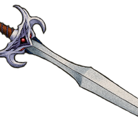 Black mace fire and sword