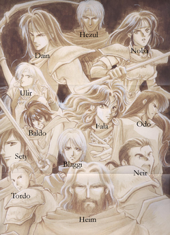 Twelve Crusaders + Names garamond